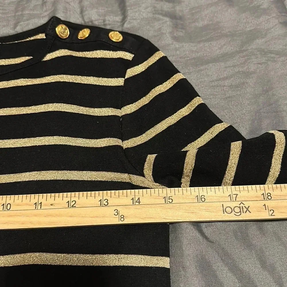 Ralph Lauren black and gold  Top S - Picture 8 of 12